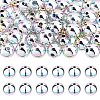 80Pcs UV Plating Opaque CCB Plastic Beads MACR-DC0001-28-1