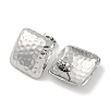 304 Stainless Steel Square Stud Earrings EJEW-D281-28S-2