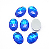 Acrylic Rhinestone Flat Back Cabochons X-GACR-Q011-13x18-05-1