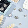 6Pcs Rose Flower Alloy Lapel Pin Backs for Backpack Clothes JEWB-FH0002-97P-4