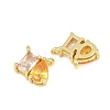Brass Pave Cubic Zirconia Charms CU-CBA6A75-03G-04-2