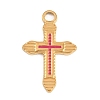 Easter 304 Stainless Steel Red Enamel Pendants STAS-E524-05G-1