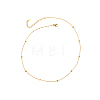 304 Stainless Steel Triangle Beaded Ball Chains Bracelets Bracelets for Women STAS-OY011-94G-1