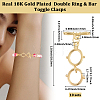 10 Sets Brass Toggle Clasps KK-BBC0021-03-2