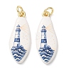Printed Brass Pendants KK-CBA3895-02E-G-1