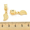 Rack Plating Alloy Leaf European Dangle Charms FIND-B034-41G-3