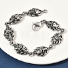 304 Stainless Steel Link Chain Bracelets for Men Women BJEW-D385-04AS-1