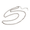 5MM 304 Stainless Steel Rolo Chain Necklaces for Men Women NJEW-H093-07B-P-5
