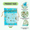 30Pcs Gold Stamping Moon Star Organza Drawstring Gift Bags ABAG-TA0002-21F-4