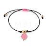 Alloy Enamel Clover Charm Bracelet BJEW-JB09962-02-1