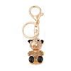 Zinc Alloy Rhinestone Keychain KEYC-M024-01KCG-01-1