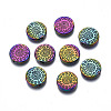 Rack Plating Rainbow Color Alloy Beads PALLOY-S180-362-1