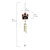 Halloween Haunted House Alloy & Iron & Eanmel Wind Chime PW-WG3109F-01-1