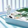 Natural Jadeite & Lava Rock Round Beaded Stretch Bracelet BJEW-JB07572-02-2