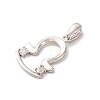925 Sterling Silver Micro Pave Clear Cubic Zirconia Pendants STER-H117-01P-07-2