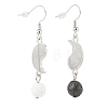 Alloy Enamel Yin Yang Matching Asymmetrical Earrings EJEW-JE04894-01-2