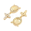 Brass Pave Cubic Zirconia Pendants KK-U009-09C-G-2