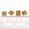 10mm Antique Golden Square Tibetan Style Bead Caps X-GLF0893Y-3