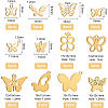 48Pcs 12 Style 304 Stainless Steel Charms STAS-BC0003-16-2