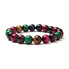SUNNYCLUE Natural Tiger Eye Round Beads Stretch Bracelets BJEW-PH0001-8mm-09-2