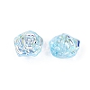 Electroplate Transparent Glass Beads Strands EGLA-N056-02A-08-3
