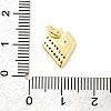 Brass Micro Pave Cubic Zirconia Charms KK-C139-25B-G-3