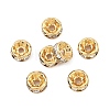 SHEGRACE Brass Micro Pave Clear Cubic Zirconia Spacer Beads XGRQ1U281-308G-2