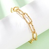 304 Stainless Steel Paperclip Chain Bracelets for Women Men LS-BJEW-A048-01G-2