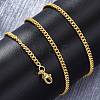 Brass Cuban Link Chain Necklaces for Women NJEW-D302-57G-3