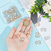 32Pcs 2 Colors Alloy Crystal Rhinestone Pendants ALRI-SC0001-26-3