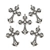 Alloy Rhinestone Cross Big Gothic Pendants ALRI-1475-NR-2
