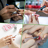100Pcs Plastic Nail Polish Replacement Brushes for Manicure MRMJ-CP0001-48-4