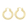 Brass Two Tone Hoop Earrings EJEW-B117-06C-G-4