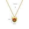 Christmas 304 Stainless Steel Enamel Pendant Necklaces FS-WGDAA96-03-1