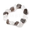 Natural Quartz Crystal and Smoky Quartz Beads Strands G-S386-C16-3