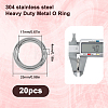20Pcs 304 Stainless Steel Closed Jump Rings STAS-SP0001-85A-2