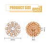 SUPERFINDINGS 8Pcs 1-Hole Alloy Rhinestone Shank Buttons FIND-FH0008-86KCG-2