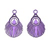 Spray Painted 430 Stainless Steel Pendants STAS-N121-08B-1