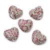 Sparkling Acrylic Heart Beads with Rhinestone Embellishment OACR-NH0001-02B-02-1