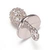 Dummy Pacifier Brass Micro Pave Cubic Zirconia Charms ZIRC-K016-03M-3