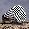 Textured 304 Stainless Steel Finger Rings for Men FS-WGDE9FA-02-2