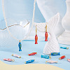 10Pcs 5 Colors Brass Enamel Pendants KK-TA0008-42-7