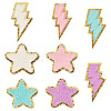 8Pcs 8 Colors Polyester Self-adhesion Embroider Thread Iron on/Sew On Patches PATC-TA0001-35-3