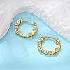 Brass Micro Pave Cubic Zirconia Huggie Hoop Earrings LS-EJEW-K083-34G-B-5