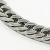 201 Stainless Steel Cuban Link Chain Necklaces NJEW-F039-23-2