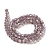 Opaque Solid Color Electroplate Glass Beads Strands GLAA-F029-P4mm-A13-2