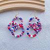 American Independence Day Handmade Polymer Clay Dangle Earrings PW-WG2171D-02-1