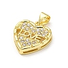 Brass with Cubic Zirconia Pendants FIND-Z023-01A-2