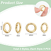Rack Plating Brass Spring Gate Rings KK-UN0003-05B-2
