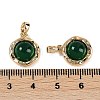 Natural Green Onyx Agate(Dyed & Heated) Pendants KK-P283-53G-02-3